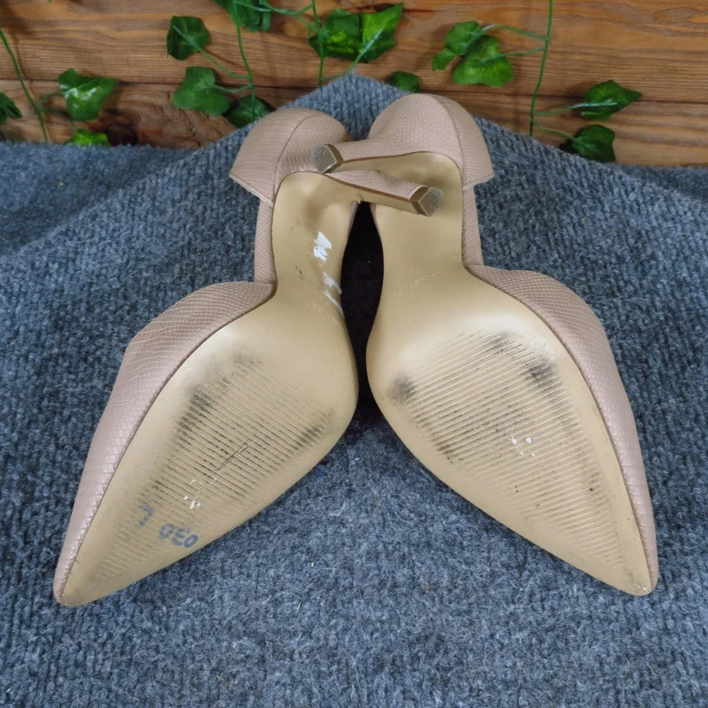 Nine West Just4y3 Women D'Orsay Pump 6.5 Dress Career Nude Textured Stiletto